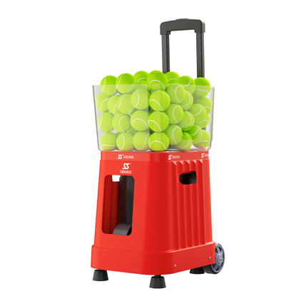 SIBOASI SS-T1 Durable Lightweight Portable Tennis Ball Machine ABS Remote Ball Thrower Trainer 120 Balls for Indoor/Outdoor Use