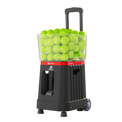 SIBOASI SS-T1 Portable Tennis Ball Machine ABS Remote Ball Thrower Trainer with 120 Balls for Indoor/Outdoor Use