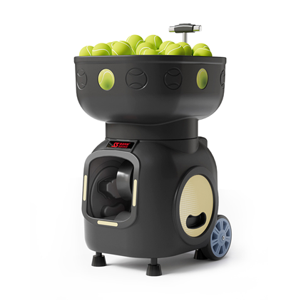 SIBOASI SS-T7 Professional Portable Tennis Ball Machine Plastic+Metal Remote Ball Thrower 120 Balls Capacity 50-100 km/h Speed