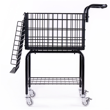 Portable and Durable SiBoASi Black Stainless Steel Tennis Ball Cart SS-S703 with Large Capacity Basket for Tennis Ball Storage