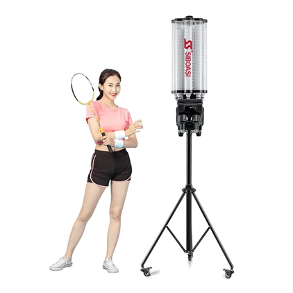 Hot Selling SIBOASI Badminton Training Machine Shuttlecock Feeder Shooting Machine