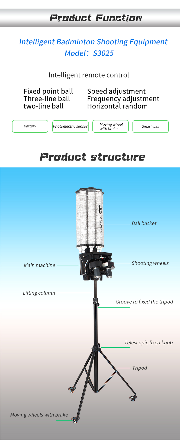 SIBOASI S3025 Badminton Machine (13)