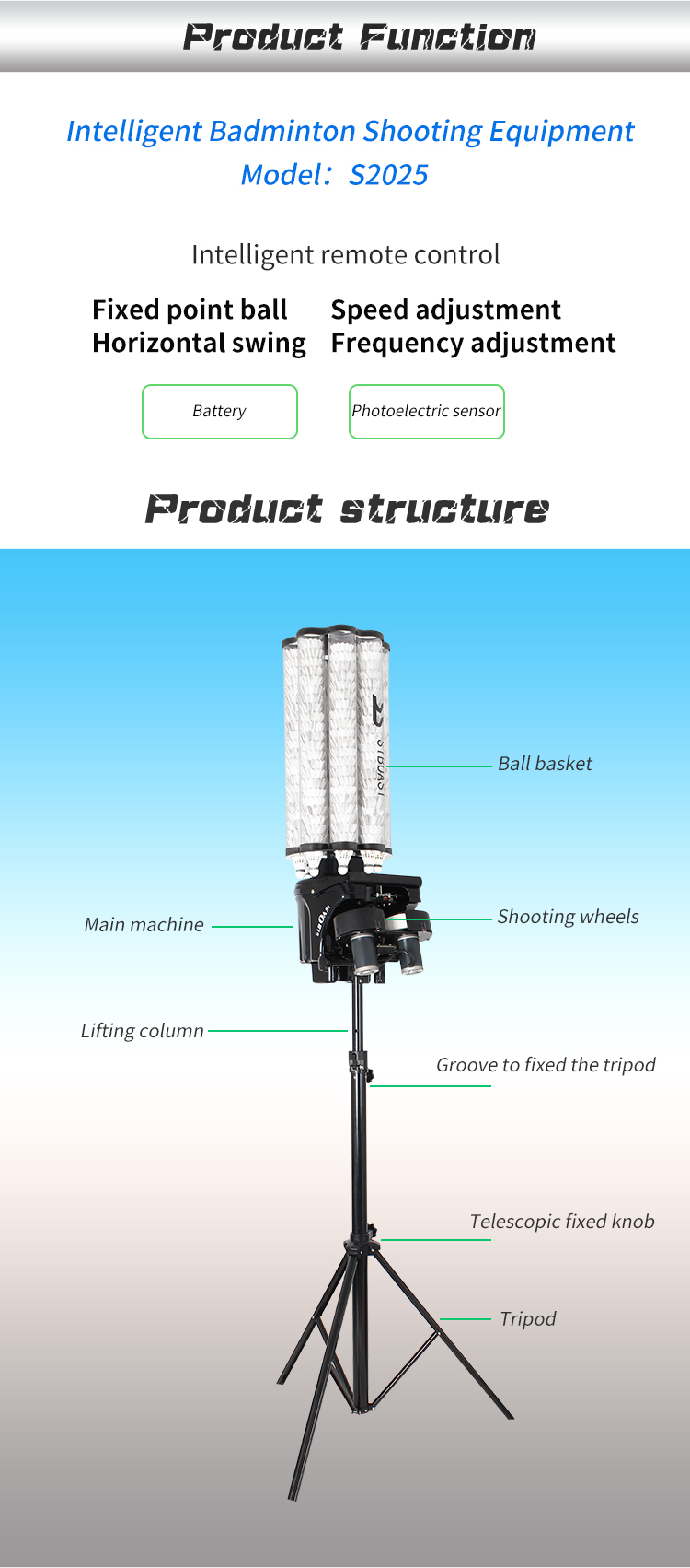 Best Wholesale Badminton Shuttlecock Feeder Machine S2025